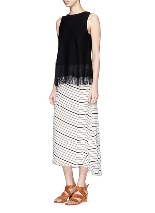 Figure View - Click To Enlarge - THEORY - 'Vivridge' Bevel print silk skirt