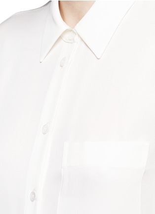 Detail View - Click To Enlarge - THEORY - 'Maybeth' silk georgette boyfriend shirt