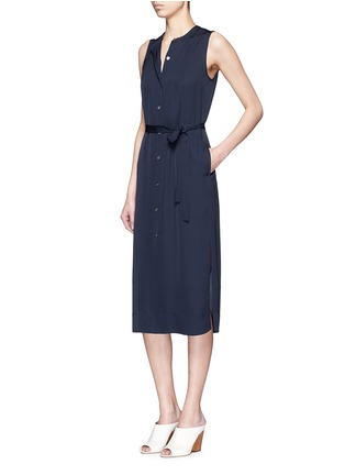 Figure View - Click To Enlarge - THEORY - "Centha' silk georgette sleeveless shirt dress