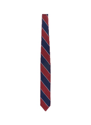 Main View - Click To Enlarge - LARDINI - Diagonal stripe silk knit tie
