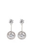 Main View - Click To Enlarge - CZ BY KENNETH JAY LANE - Cubic zirconia halo drop stud earrings