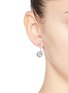 Figure View - Click To Enlarge - CZ BY KENNETH JAY LANE - Cubic zirconia halo drop stud earrings