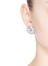 Figure View - Click To Enlarge - CZ BY KENNETH JAY LANE - Cubic zirconia pavé floral stud earrings