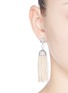 Figure View - Click To Enlarge - CZ BY KENNETH JAY LANE - Freshwater pearl Cubic zirconia tassel earrings