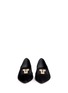Figure View - Click To Enlarge - TORY BURCH - 'Deco T' strass pavé logo suede flats