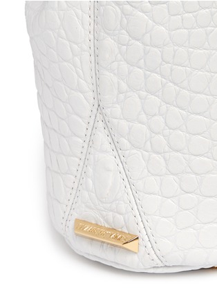 Detail View - Click To Enlarge - ELIZABETH AND JAMES - 'Cynnie Bucket' croc effect leather bucket bag