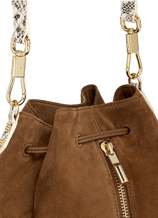 Detail View - Click To Enlarge - ELIZABETH AND JAMES - 'Cynnie Sling' suede bucket backpack