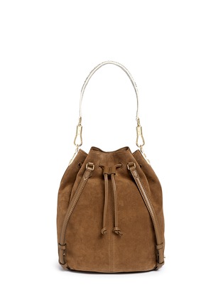 Back View - Click To Enlarge - ELIZABETH AND JAMES - 'Cynnie Sling' suede bucket backpack