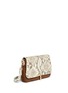 Front View - Click To Enlarge - ELIZABETH AND JAMES - 'Cynnie' mini suede python crossbody bag