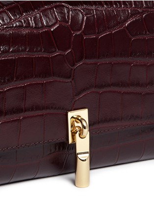 Detail View - Click To Enlarge - ELIZABETH AND JAMES - 'Cynnie Wallet on a Chain' croc effect leather bag