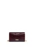 Back View - Click To Enlarge - ELIZABETH AND JAMES - 'Cynnie Wallet on a Chain' croc effect leather bag