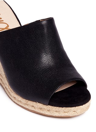 Detail View - Click To Enlarge - SAM EDELMAN - 'Bonnie' leather espadrille wedge mule sandals
