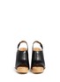 Front View - Click To Enlarge - SAM EDELMAN - 'Camilla' wooden wedge leather slingback sandals