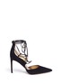Main View - Click To Enlarge - SAM EDELMAN - 'Dayna' suede lace-up pumps