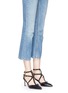 Figure View - Click To Enlarge - SAM EDELMAN - 'Ocie' stud suede caged leather pumps