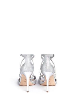 Back View - Click To Enlarge - SAM EDELMAN - 'Aeryn' metallic leather strappy sandals