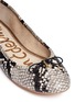 Detail View - Click To Enlarge - SAM EDELMAN - 'Felicia' python embossed ballet flats