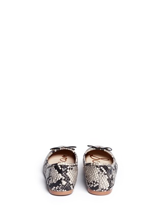 Back View - Click To Enlarge - SAM EDELMAN - 'Felicia' python embossed ballet flats