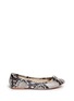 Main View - Click To Enlarge - SAM EDELMAN - 'Felicia' python embossed ballet flats