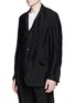 Front View - Click To Enlarge - UMA WANG - Wrinkled cotton-linen blazer