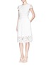 Figure View - Click To Enlarge - ALICE & OLIVIA - 'Joanna' embellished hem midi skirt