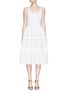 Main View - Click To Enlarge - ALICE & OLIVIA - 'Myrtle' crochet lace pleat cotton dress