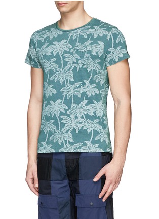 Front View - Click To Enlarge - SCOTCH & SODA - Palm tree print cotton T-shirt