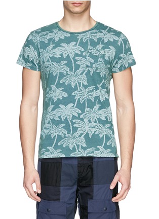 Main View - Click To Enlarge - SCOTCH & SODA - Palm tree print cotton T-shirt