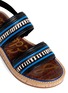 Detail View - Click To Enlarge - SAM EDELMAN - 'Nala' calf hair zipper stripe sandals
