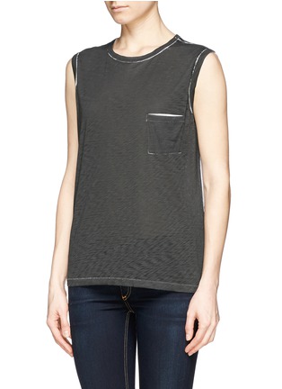 Front View - Click To Enlarge - RAG & BONE - 'Suzanne' contrast back tank top