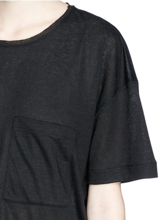 Detail View - Click To Enlarge - RAG & BONE - 'Hollins' linen-blend pocket T-shirt