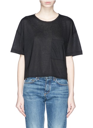 Main View - Click To Enlarge - RAG & BONE - 'Hollins' linen-blend pocket T-shirt
