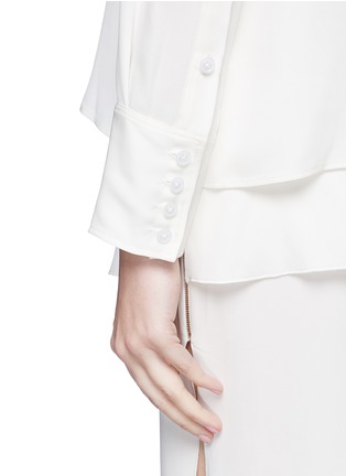 Detail View - Click To Enlarge - MS MIN - Button cuff silk blouse