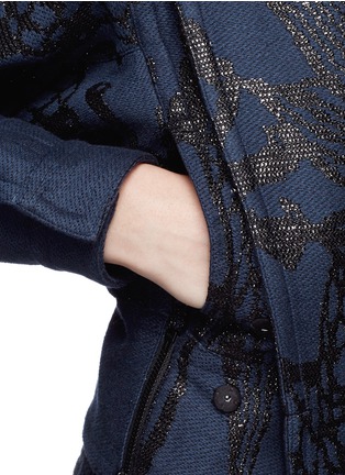 Detail View - Click To Enlarge - MS MIN - Dragon jacquard side zip jacket