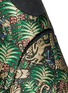 Detail View - Click To Enlarge - DELPOZO - Tropical leaf jacquard high waist skirt