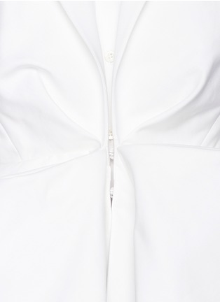 Detail View - Click To Enlarge - DELPOZO - Pleat peplum tailored jacket