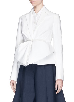 Front View - Click To Enlarge - DELPOZO - Pleat peplum tailored jacket