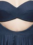 Detail View - Click To Enlarge - DELPOZO - Cutout bodice colourblock double poplin dress