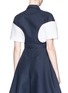 Back View - Click To Enlarge - DELPOZO - Cropped wide cuff cotton poplin jacket