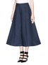 Front View - Click To Enlarge - DELPOZO - Cropped wide leg culotte pants