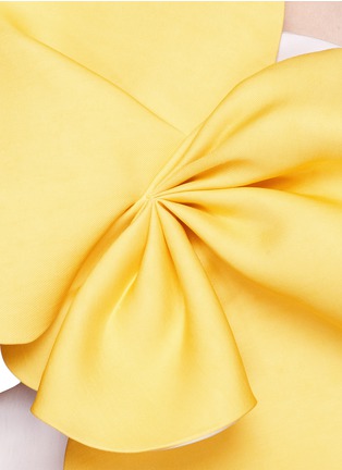 Detail View - Click To Enlarge - DELPOZO - Oversize bow peplum bustier