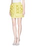Front View - Click To Enlarge - DELPOZO - Clover bow 3D mini skirt