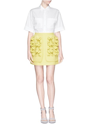 Figure View - Click To Enlarge - DELPOZO - Clover bow 3D mini skirt