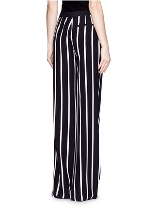 Back View - Click To Enlarge - EMILIO PUCCI - Stripe silk cady wide leg pants