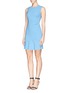 Figure View - Click To Enlarge - EMILIO PUCCI - Ruffle front virgin wool blend dress 