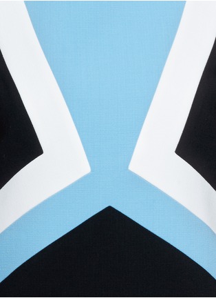 Detail View - Click To Enlarge - EMILIO PUCCI - Geometric panel front wool crepe top