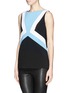 Front View - Click To Enlarge - EMILIO PUCCI - Geometric panel front wool crepe top