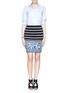 Figure View - Click To Enlarge - EMILIO PUCCI - Stripe Butterfly print skirt