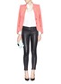 Figure View - Click To Enlarge - EMILIO PUCCI - Upturned lapel stretch wool blend jacket