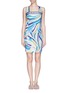 Main View - Click To Enlarge - EMILIO PUCCI - Abstract stripe crossback satin dress